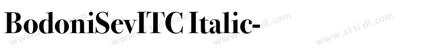 BodoniSevITC Italic字体转换